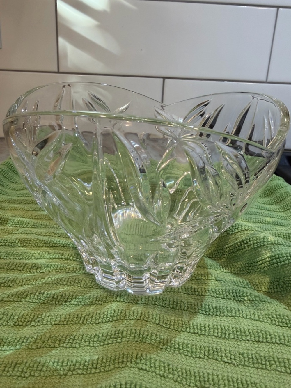 Gorham Clear Crystal Cut Glass Decorative Bowl